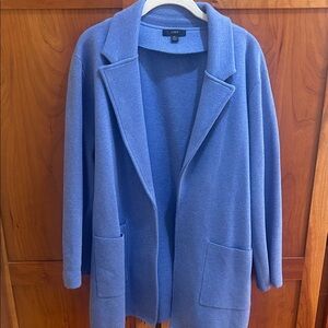 J. Crew Indigo Open Front Sweater Jacket